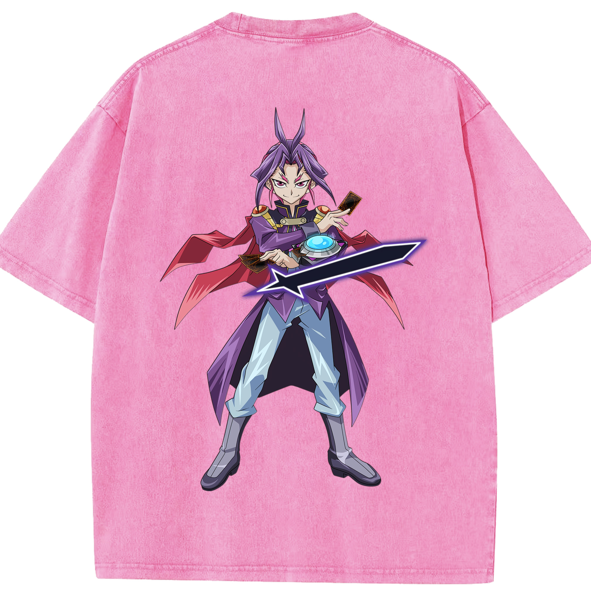 （画像用） 遊☆戯☆王 Yu-Gi-Oh! 綿100% ヴィンテージ風 半袖Tシャツ（背面プリント）
